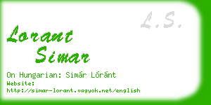lorant simar business card